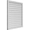 Ekena Millwork Vertical Surface Mount PVC Gable Vent w/ 2"W x 2"H , Brickmould Sill Frame, 34"W x 40"H GVPVE34X4003SN - alternate 3